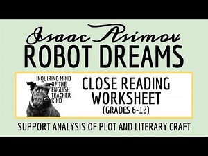 "Robot Dreams" by Isaac Asimov Close Reading Analysis Worksheet (Science Fiction Short Story)
