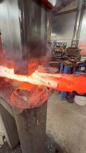 Part 3/3 Forging 3”x2.5” Damascus! Will of @atholironworks is forging the billet back to square after the twist we put in it. This was a really fun project making some massive pattern welded steel. The customer loved it and it made a beautiful handle on the custom door to their wine cellar. Interested in making large pattern welded steel? Come take a class and see what we can make together- https://fireironforge.com/classes #fireironforge #damascus #blacksmith #blacksmithing #classes | Fire Iron