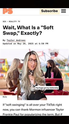 Nicole Moore - Love Coach on Instagram: "if you’ve been watching @secretlivesonhulu you know it was about a soft swinging scandal but what’s the diffence between soft swinging and full on? POPSUGAR @ps.feelgood got my Relationship Expert take on the topic. would you ever try soft swapping or do you think it’s a crazy idea? . . . #secretlivesofmormonwives #mormonwives #swinging #relationshipexpert #popsugar"