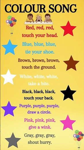 Colour Song | English Poem for Kids | Poem in English for Kids | Poems | Kids Poems 👦👧
