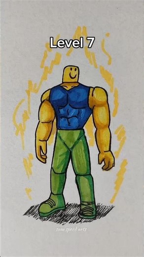 How to draw Roblox noob in different levels #roblox #drawing #fyp #art #howtodraw