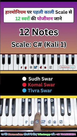 Learn 12 Notes on Harmonium - Start from Scratch #harmonium #tutorial
