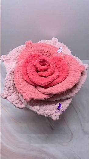 Crochet Giant Flower Plush - Rose