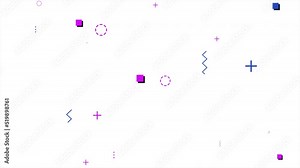 Modern pattern with geometric shapes in memphis style, motion abstract business and corporate style background