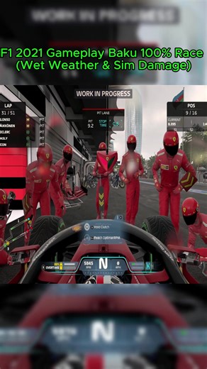 F1 2021 Baku Wet Weather Race Gameplay Overview