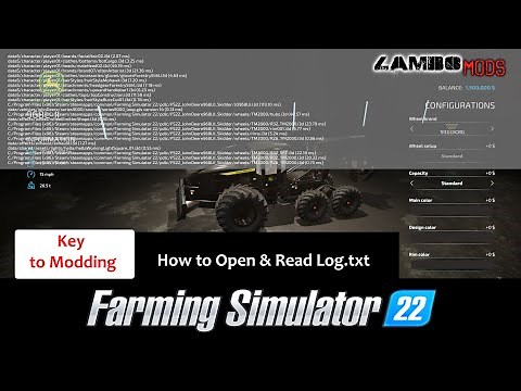 Start Modding! Locate your Log file for Giants Editor - FS 22