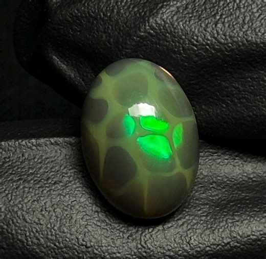 3.50ct Honeycomb Opal Cabochon: Black Ethiopian Opal With Multi Fire - Etsy