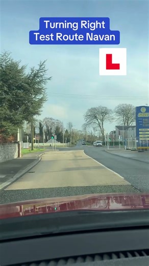 Navan driving test route - right hand turn #driving #drivingreview #drivingtips #drivingtest