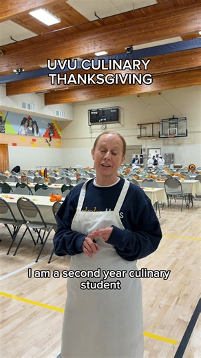 6.4K views · 64 reactions | Last week, UVU Culinary Arts Institute students and faculty prepared and served a free Thanksgiving feast for 300+ community members at Salt Lake City’s Central City Recreation Center. From prepping ingredients to serving up sides, students learned firsthand how their skills can bring people together and make a real difference. Read the full story at: https://engage.uvu.edu/442UQdv #UVU #AtUVU #APlaceForYou | UVU | Facebook