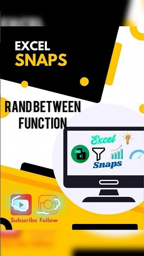 MS Excel - RAND BETWEEN Formula | RAND BETWEEN Formula | #excel #dataextractor #excelfunction