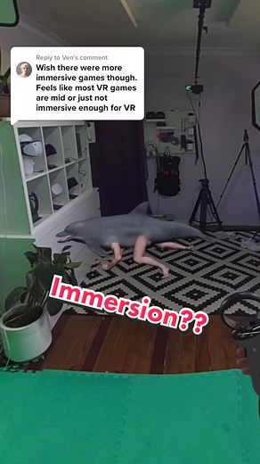 Replying to @Ven Do you not feel immersed? ☠️ This is a weird XR Color Passthrough VR app I found and the results were interesting…