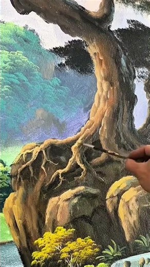 Watch how I make tree roots grip the rock naturally