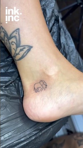 Minimal Elephant Tattoo on Ankle – Tiny Ink with Big Meaning
