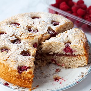 Vegan Raspberry Bakewell Cake