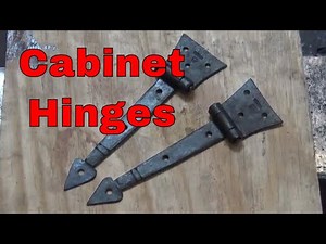 Forging cabinet hinges with a spade finial - basic blacksmithing