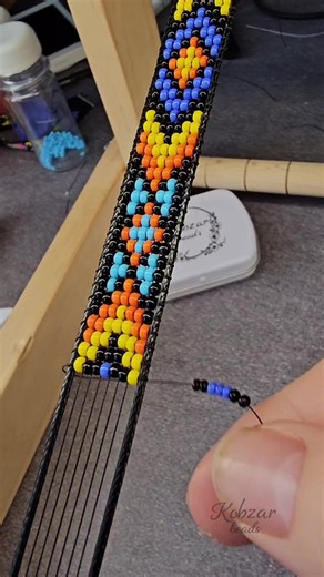 Loom Therapy: Just One Row. Loombeading for beginners #beadwork #beadedbracelet #kobzarbeads #patterns #beadweaving