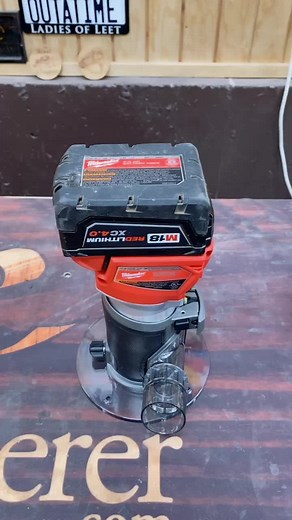 Check out Milwaukee’s cordless trim router. Well-balanced and easy one-handed operation. #powertools #diy #construction #tools #woodworking