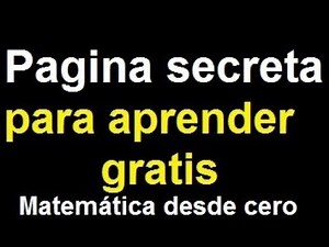 Page to learn math for free step by step at all levels from scratch