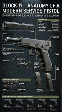 Glock 17: Inside the Anatomy of a Modern Combat Pistol#glock17 #pistol #firearms #military