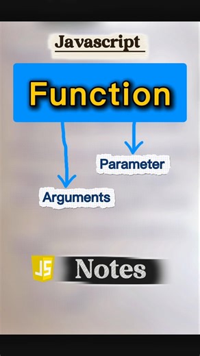 Parameter and arguments || javascript #shorts #javascript #notes