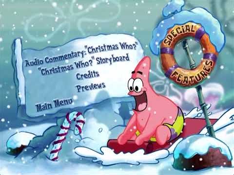 SpongeBob SquarePants: Christmas (2003) DVD Special Features Menu
