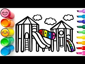 How to Draw a Fun Playground Slide | Easy Step by Step Tutorial