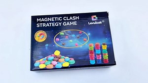 Magnet Game with String, Magnetic Chess Game with Stones – 20 Magnetic Stones Game, Strategy Party Travel Game for Adults