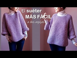 The easiest knitted sweater for woman. Step by step!