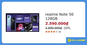 realme Note 50 4GB/128GB - Chính hãng, nhiều khuyến mãi