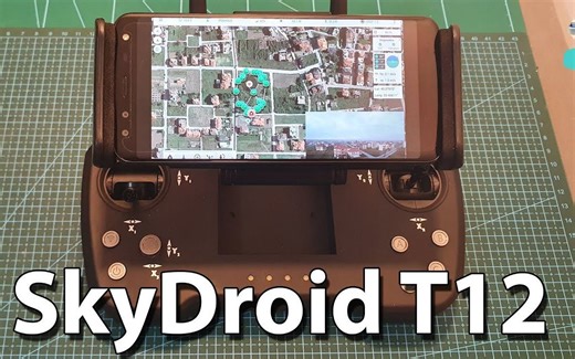 【遥控器】SkyDroid云卓T12无人机/航模/植保机图数传遥控一体机 - 评测，设置，延迟测试