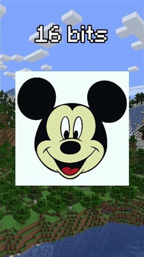 Minecraft Mickey Mouse 64 bits 32 bits 16 bits 8 bits 4 bits 2 bits 1 bit