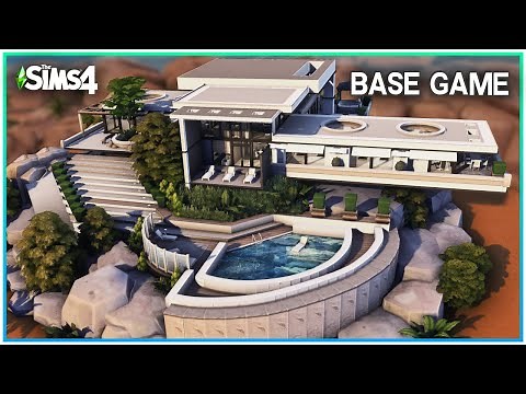 Sims 4 BASE GAME ONLY Mansion 😲 [No CC, No Packs] - Sims 4 Speed Build | Kate Emerald