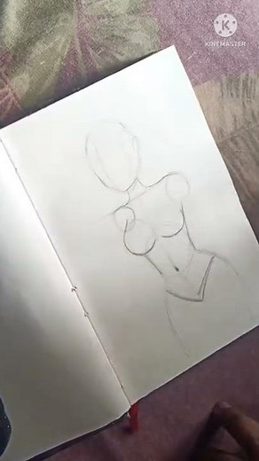 How to draw Anime female body #sketch #pencil #sketchbook