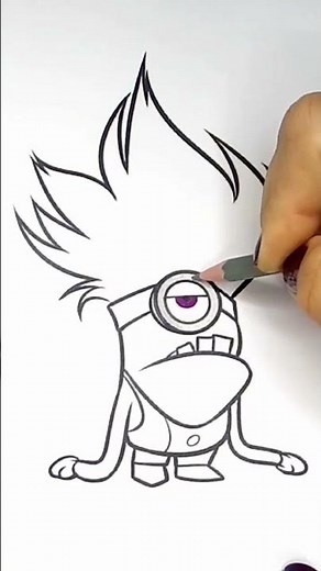Colorindo desenho do minion malvado | #shorts
