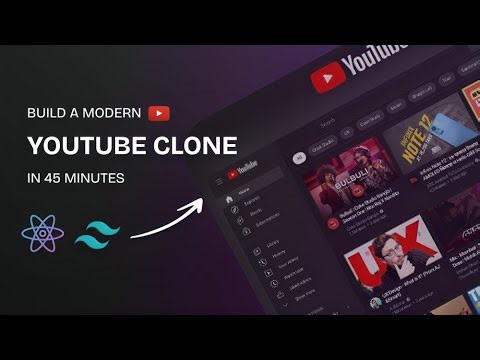 Build a Modern YouTube Clone using React js & Tailwind CSS Full UI Design Tutorial