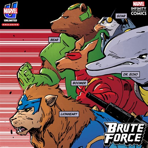 5.9K views · 242 reactions | Five animals. One super-team. ‘Brute Force’ returns after 33 years in a new six-part solo series only on the Marvel Unlimited app. Read now: https://bit.ly/3Y2caeB | Marvel | Facebook