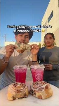 Lil SISTER not SAFE either 😭😭 #foodchallenge #prank #siblings