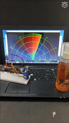 Radar system using Ultrasonic sensor & Arduino UNO #radar #arduino #tech #diy #robotics #feed