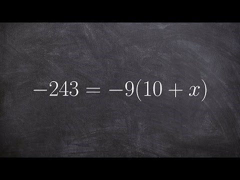 Solving a two step equation with the distributive property