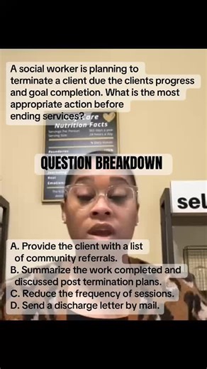 LCSW Exam Prep: Terminating Clients Practice Question