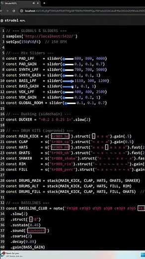 Strudel music coding 2026