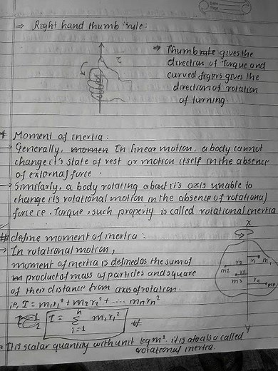 Class 12 Physics ' Rotational Dynamics ' chapter - 1 complete notes.#neb #physicsnotes