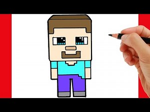HOW TO DRAW MINECRAFT - DIBUJAR MINECRAFT/ DRAWING MINECRAFT - how to draw steve from minecraft