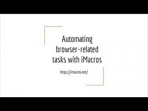 Automate repetitive tasks using iMacros