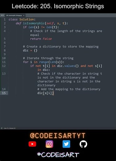 Leetcode 205. Isomorphic Strings in Python | Python Leetcode | Python Coding Tutorial | Python ASMR