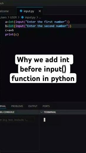 || Explained input() function in python and why use int before input()|| #python #pythonprogramming
