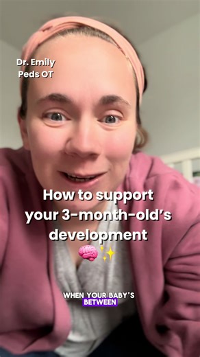 ➡️Giving baby a teether around the time that they start to bring their fist to their mouth helps baby start to develop an oralmotor pattern for chomping, and starts to encourage them to bring hands to mouth (an important fine motor skills). ✨Babies who practice oralmotor skills with teethers might have less difficulty managing different textures, because 👋🏻👋🏻I’m Emily! I’m a peds OT and a mom of 3 littles under 4. I love helping families navigate milestones in a simple & fun way. FOLLOW for 