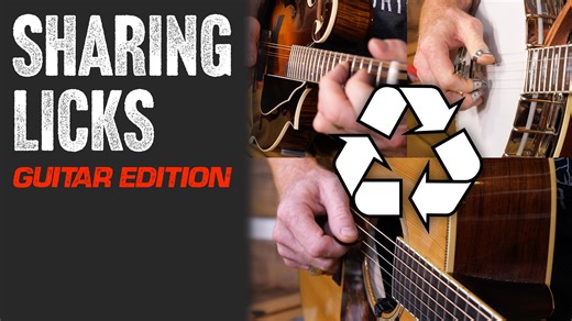 Taking common licks from other instruments and adapting them to guitar is one of the best ways to grow our picking! Even when we can't get them note for note, it makes our fingers go to places they don't normally go. Let's grab four banjo licks & one mandolin lick and work them out on guitar...see what all you come up with! | Banjo Ben