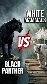 Black Panther vs White Animals 🐆⚪ | The Jungle Survival Story #Shorts