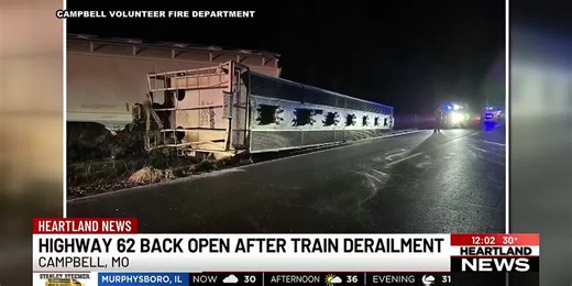 Highway 62 back open after train derailment